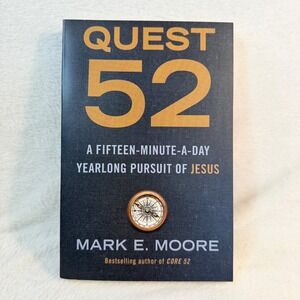 Quest 52 Mark E Moore Pursuit of Jesus 52-Week Devotional Christian Book